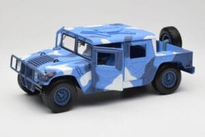 Hummer H1 Humvee Blau & Weiss Motormax 1:18 73157 Metall – Bild 2 von 8