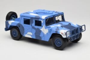 Hummer H1 Humvee Blau & Weiss Motormax 1:18 73157 Metall – Bild 6 von 8
