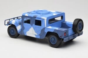 Hummer H1 Humvee Blau & Weiss Motormax 1:18 73157 Metall – Bild 7 von 8