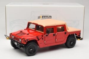 Hummer H1 Soft Top Rot Exoto 1:18 01805 Metall – Bild 8 von 8