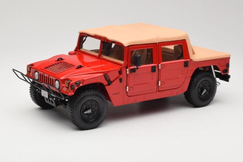 Hummer H1 Soft Top Rot Exoto 1:18 01805 Metall