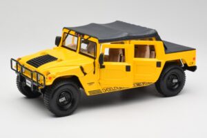 Hummer H1 Soft Top Gelb Maisto 1:18 56041 Metall – Bild 2 von 8