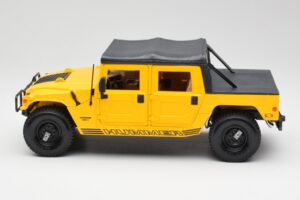 Hummer H1 Soft Top Gelb Maisto 1:18 56041 Metall – Bild 4 von 8