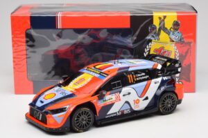 Hyundai i20 N Rally1 #11 T. Neuville / M. Wydaeghe Rally Japan WRC World Champion 2024 IXO 1:18 18RMC228 Metall – Bild 6 von 6