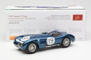 Jaguar C-Type #19 J. Stewart Ecurie Ecosse Goodwood Members Meeting 1954 CMC 1:18 M-192 Metall – Bild 6 von 6