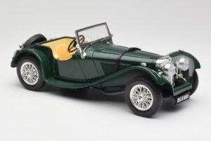Jaguar SS 100 Roadster Grün Bburago 1:18 3006 Metall – Bild 6 von 8