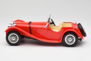 Jaguar SS 100 Rot Bburago 1:18 3006-M1 Metall – Bild 4 von 8