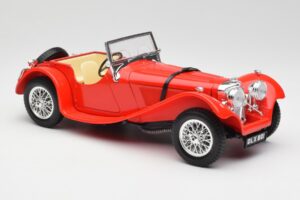 Jaguar SS 100 Rot Bburago 1:18 3006-M1 Metall – Bild 6 von 8