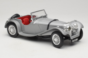 Jaguar SS100 Silber Bburago 1:18 3006-M2 Metall – Bild 4 von 6