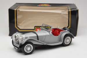 Jaguar SS100 Silber Bburago 1:18 3006-M2 Metall – Bild 6 von 6