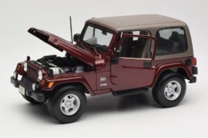 Jeep Wrangler TJ Sahara Rot Maisto 1:18 31662 Metall – Bild 2 von 8