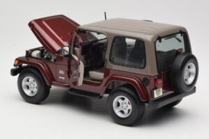 Jeep Wrangler TJ Sahara Rot Maisto 1:18 31662 Metall – Bild 5 von 8