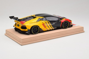Lamborghini Aventador Liberty Walk Infinite Schwarz Gelb Timothy & Pierre 1:18 REMC035 Metall – Bild 3 von 7