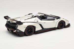 Lamborghini Veneno Roadster Weiss Mit Roter Linie Kyosho 1:18 C09502W Metall – Bild 2 von 6