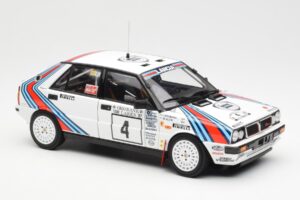 Lancia Delta HF 4WD #4 M. Alen / I. Kivimaki Martini Rally 1000 Lakes 1987 Kyosho 1:18 08960B Metall – Bild 6 von 8