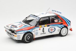 Lancia Delta HF Integrale Evo Martini #4 D. Auriol / B. Occelli Winner Rally Monte Carlo 1992 Kyosho 1:18 08348A Metall