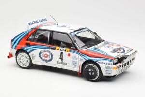 Lancia Delta HF Integrale Evo Martini #4 D. Auriol / B. Occelli Winner Rally Monte Carlo 1992 Kyosho 1:18 08348A Metall – Bild 6 von 8
