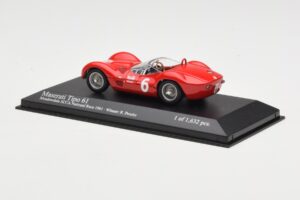 Maserati Tipo 61 #6 R. Penske SCCA National Race Meadowdale 1961 Minichamps 1:43 400611206 Metall – Bild 3 von 4