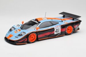 McLaren F1 GTR Gulf #41 P. Gounon / S. Oloffson 24 Hours of Le Mans 1997 Minichamps 1:18 530133741 Metall