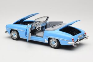 Mercedes 190 SL W121 Hellblau Norev 1:18 183400 Metall – Bild 5 von 8