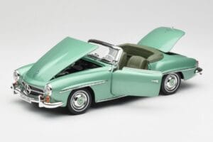 Mercedes 190 SL W121 Hellgrün Metallic Norev 1:18 183401 Metall – Bild 2 von 9