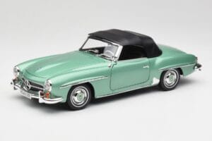 Mercedes 190 SL W121 Hellgrün Metallic Norev 1:18 183401 Metall – Bild 3 von 9