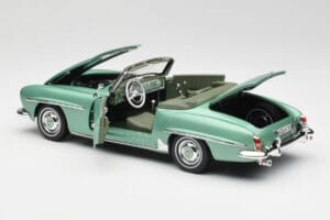 Mercedes 190 SL W121 Hellgrün Metallic Norev 1:18 183401 Metall – Bild 6 von 9