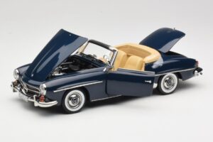 Mercedes 190 SL W121 Middle Blue Norev 1:18 183403 Metall – Bild 2 von 8