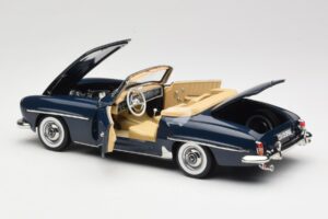 Mercedes 190 SL W121 Middle Blue Norev 1:18 183403 Metall – Bild 5 von 8