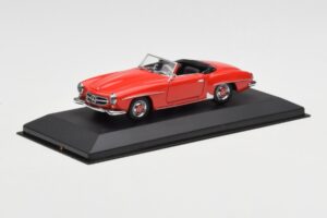 Mercedes 190 SL W121 Rot Minichamps 1:43 940033131 Metall – Bild 2 von 4