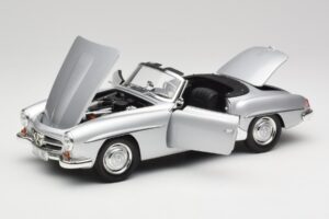 Mercedes 190 SL W121 Silber Grau Minichamps 1:18 100037031 Metall – Bild 2 von 8