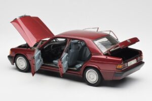 Mercedes 190E W201 2.0 Rot Dealer Edition AUTOart 1:18 B66040383 Metall – Bild 5 von 8