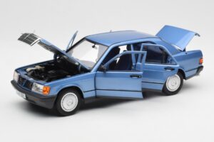 Mercedes 190E W201 Diamond Blau Händler Edition Norev 1:18 B66040661 Metall – Bild 2 von 8