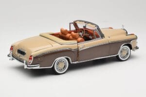 Mercedes 220 SE W128 Cabriolet Bronze Rot Sun Star 1:18 3572 Metall – Bild 3 von 8