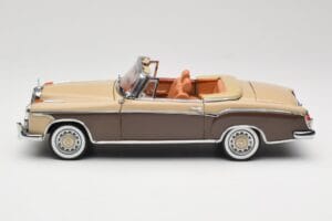 Mercedes 220 SE W128 Cabriolet Bronze Rot Sun Star 1:18 3572 Metall – Bild 4 von 8