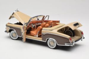Mercedes 220 SE W128 Cabriolet Bronze Rot Sun Star 1:18 3572 Metall – Bild 5 von 8