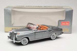 Mercedes 220 SE W128 Cabriolet Grey Metallic Sun Star 1:18 3352-M1 Metall – Bild 8 von 8