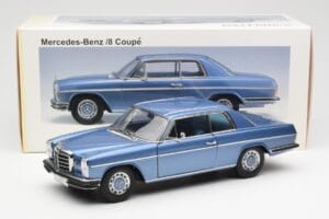 Mercedes 280C/8 W114 Coupe Blau Metallic AUTOart 1:18 76187 Metall – Bild 8 von 8