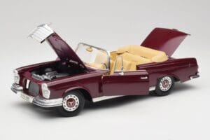 Mercedes 280SE W108 Bordeaux Rot Maisto 1:18 31811 Metall – Bild 2 von 8
