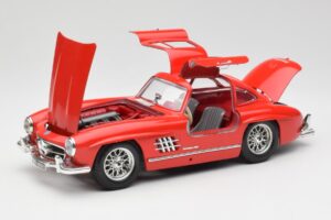 Mercedes 300 SL Rot Bburago 1:18 3015 Metall – Bild 2 von 8