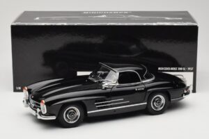 Mercedes 300 SL W198 Roadster With Hardtop Schwarz Minichamps 1:18 180039040 Metall – Bild 8 von 8
