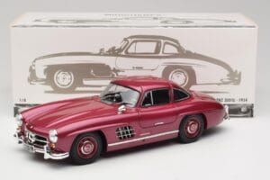 Mercedes 300 SL W198 Feuerrot Minichamps 1:18 180039008 Metall – Bild 8 von 8