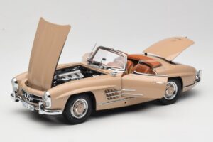 Mercedes 300 SL W198 Roadster Hellbraun Minichamps 1:18 180039032 Metall – Bild 2 von 8