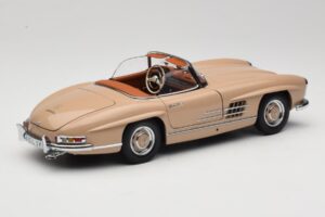 Mercedes 300 SL W198 Roadster Hellbraun Minichamps 1:18 180039032 Metall – Bild 3 von 8