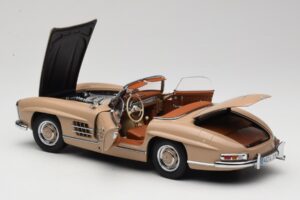 Mercedes 300 SL W198 Roadster Hellbraun Minichamps 1:18 180039032 Metall – Bild 5 von 8