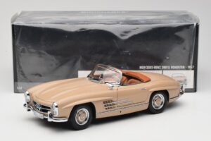 Mercedes 300 SL W198 Roadster Hellbraun Minichamps 1:18 180039032 Metall – Bild 8 von 8