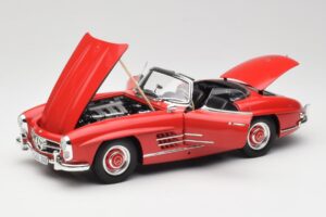 Mercedes 300 SL W198 Roadster Rot Mit Hardtop Minichamps 1:18 180039041 Metall – Bild 2 von 8
