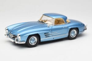 Mercedes 300 SL W198 Roadster Hardtop Light Blue Metallic Minichamps 1:18 180039042 Metall – Bild 3 von 9