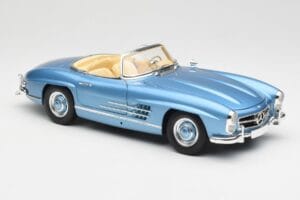 Mercedes 300 SL W198 Roadster Hardtop Light Blue Metallic Minichamps 1:18 180039042 Metall – Bild 7 von 9