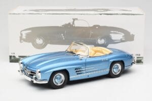 Mercedes 300 SL W198 Roadster Hardtop Light Blue Metallic Minichamps 1:18 180039042 Metall – Bild 9 von 9